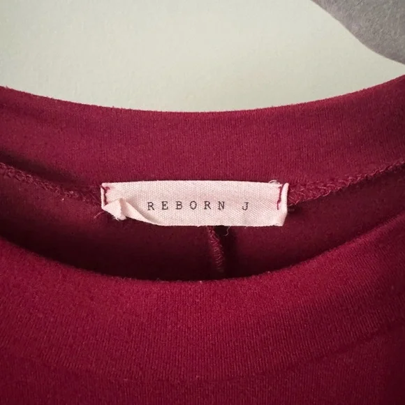 Reborn Deep Red Long Sleeve Dress - Picture 5 of 5